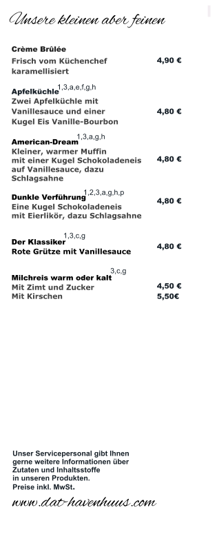 Sommer Eiskarte
